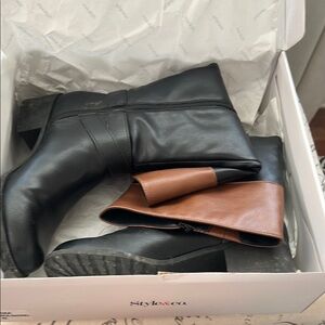 Style & Co Black and Brown Boots